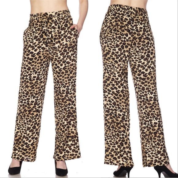 Pants Leopard Print ARIA Leopard Print Pants - Picture 2 of 4